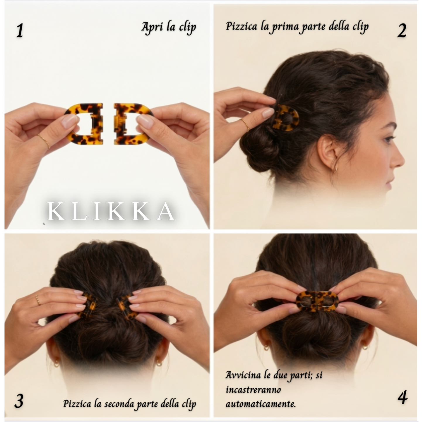 Pinza per capelli magnetica